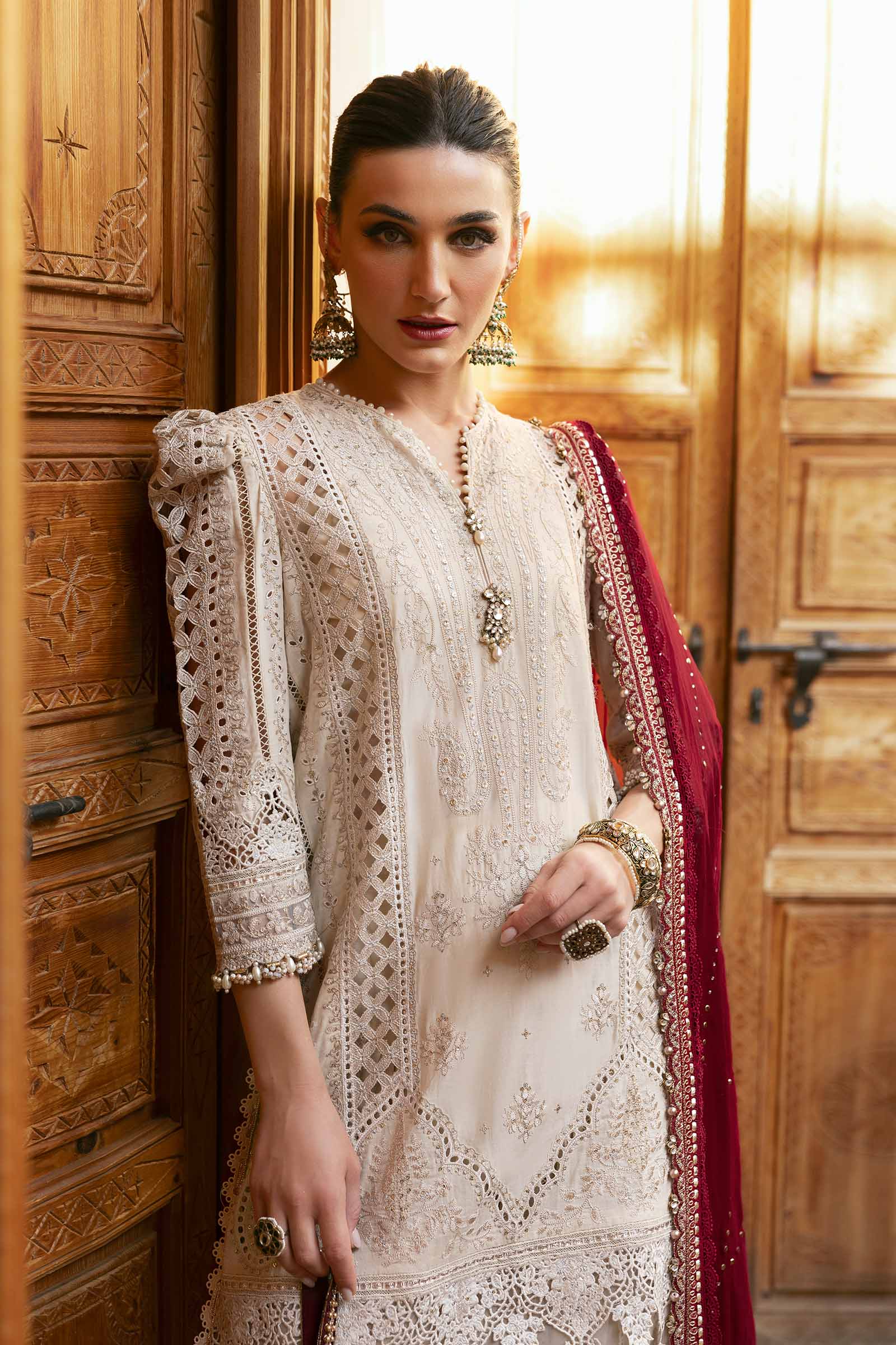 3 Piece Unstitched Embroidered Lawn Suit | D-2511-B - Image 4