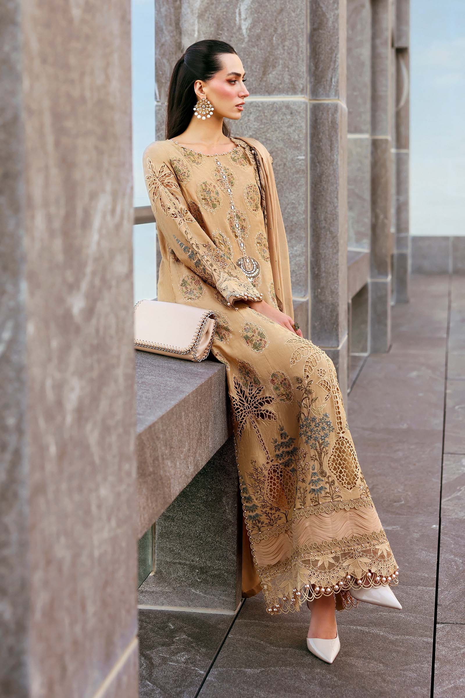 3 Piece Unstitched Embroidered Jacquard Lawn Suit - Image 7