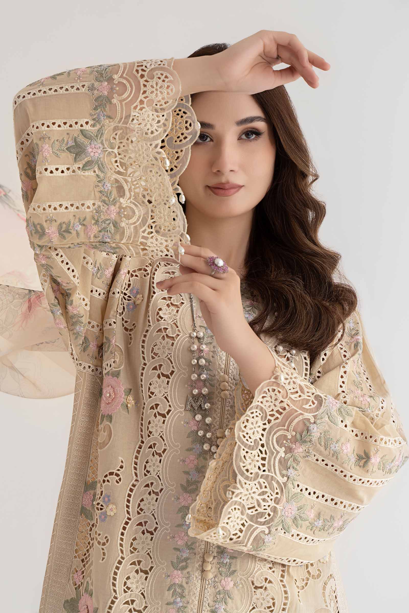 3 Piece Embroidered Lawn Suit | DS-2406-B - Image 2