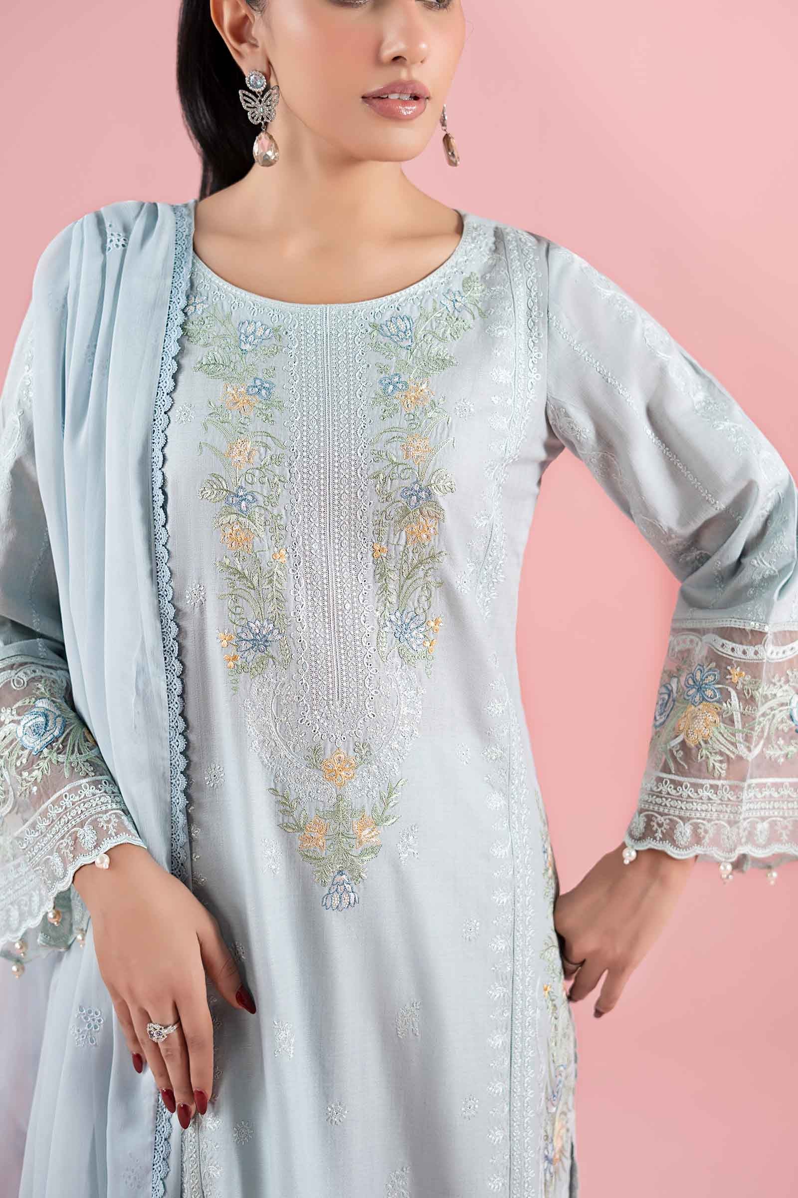 3 Piece Embroidered Dobby Suit - Image 3