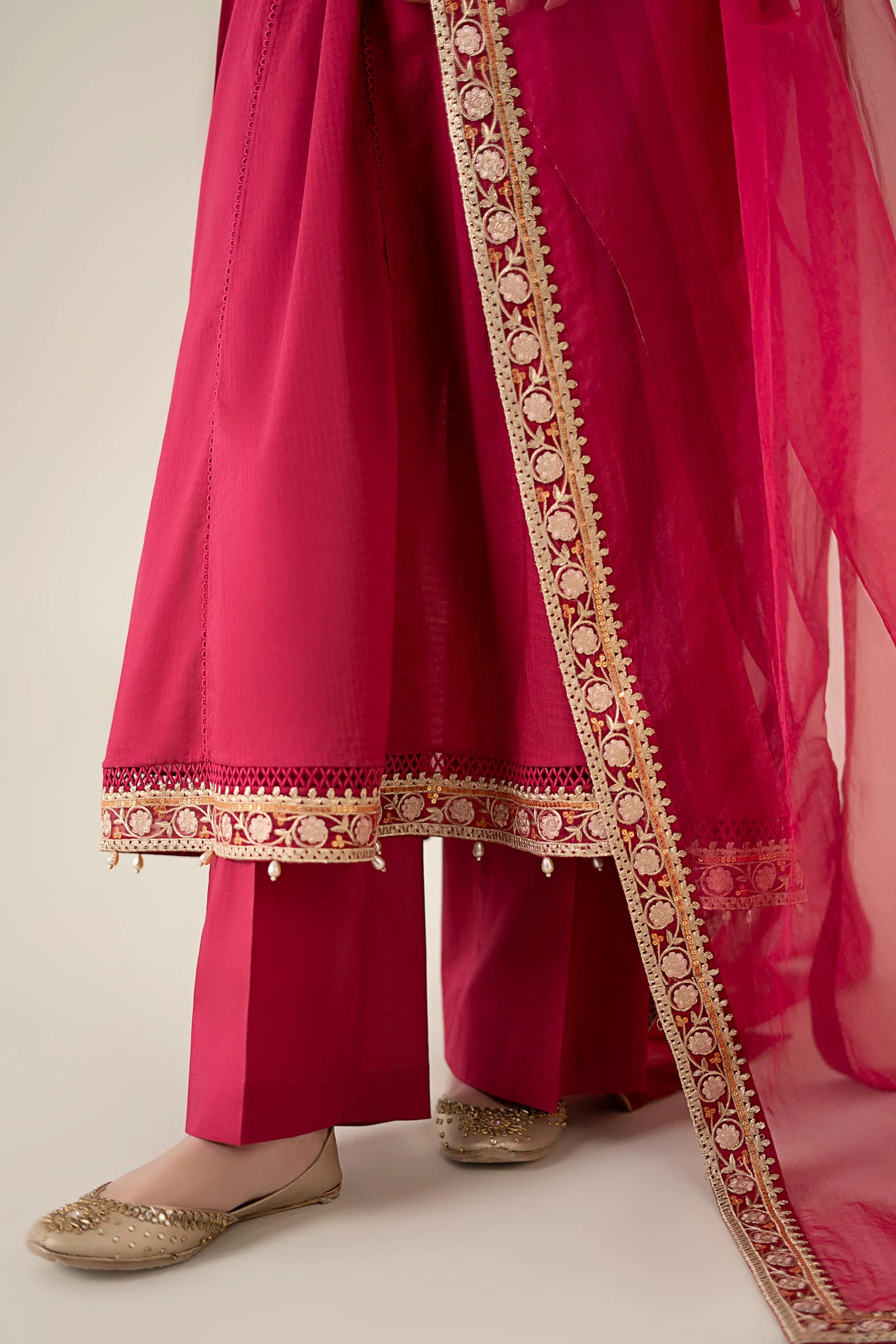 3 Piece Embroidered Dobby Suit - Image 4