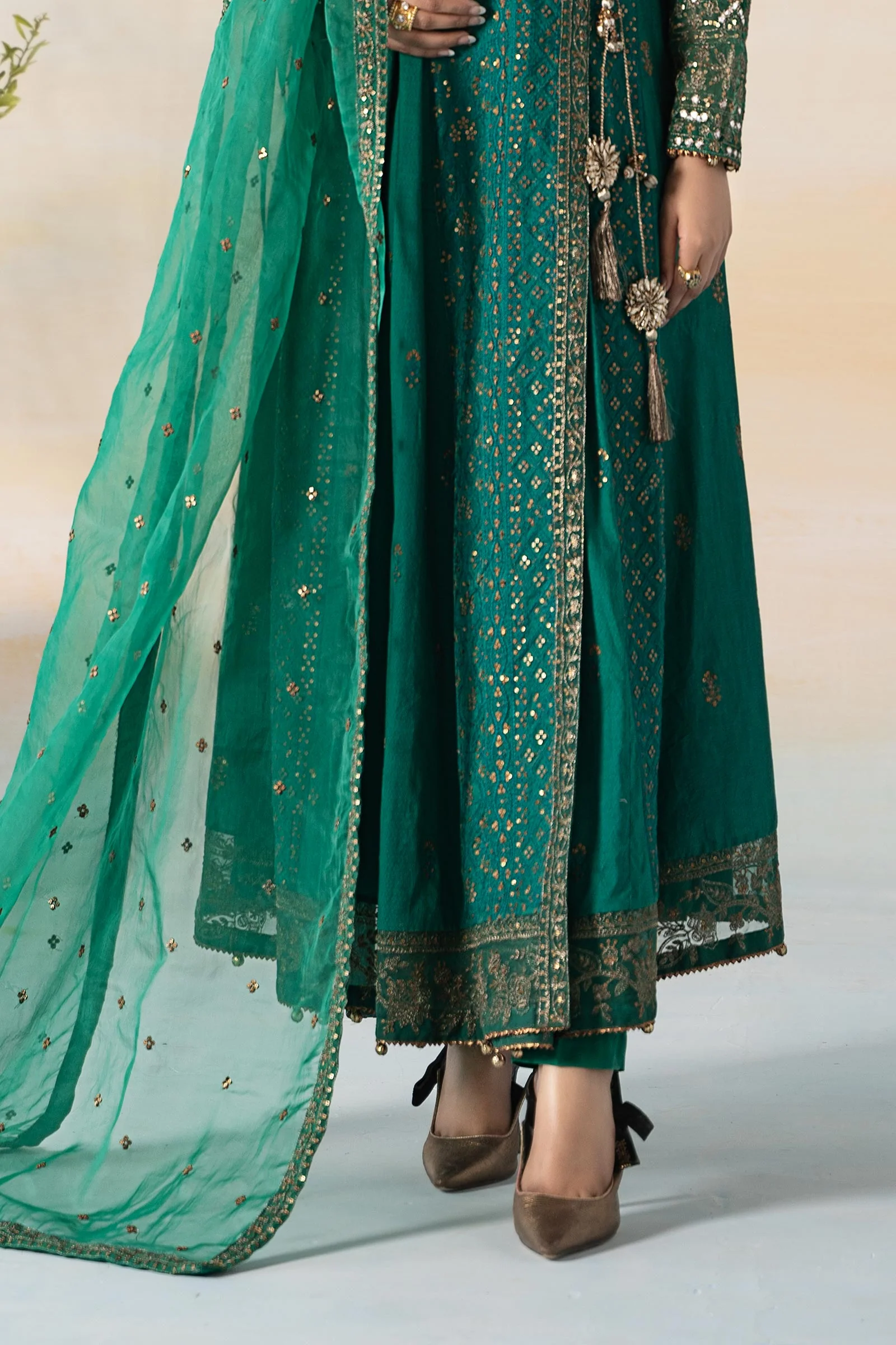 3 Piece Embroidered Dobby Suit - Image 6