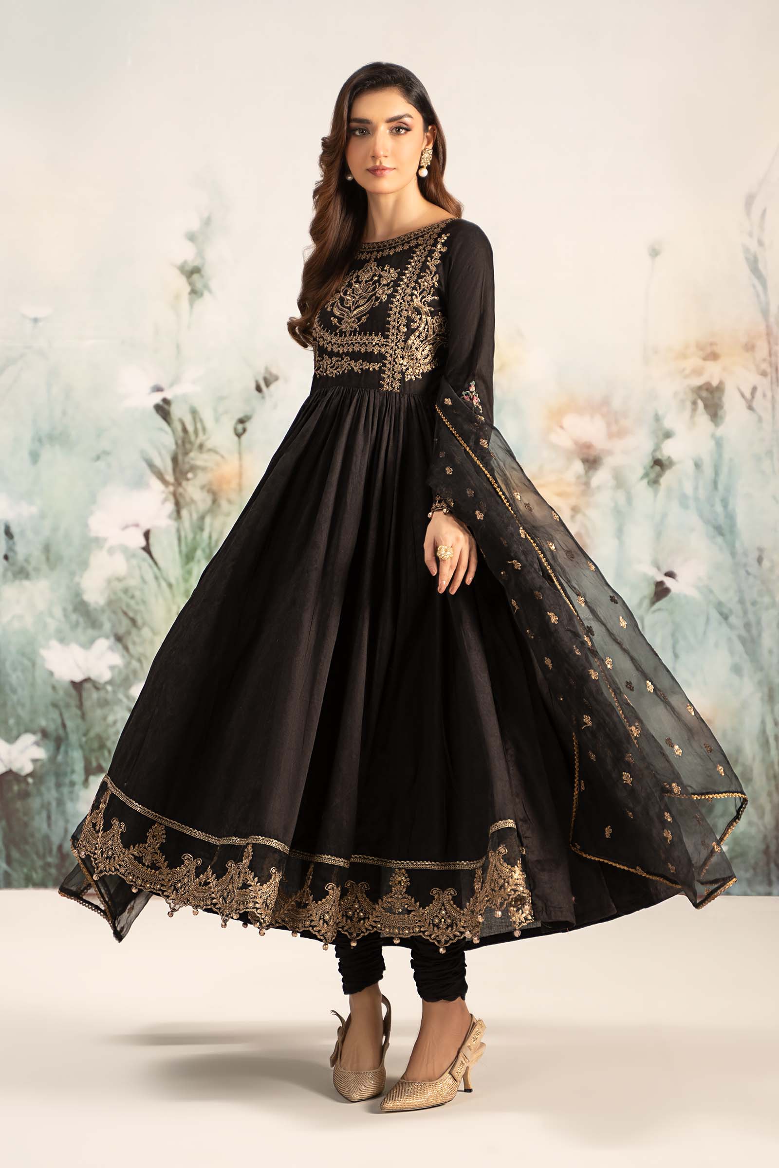 3 Piece Embroidered Self Jacquard Lawn Suit - Image 4