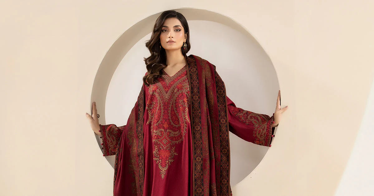 3 Piece Embroidered Linen Suit - Image 8