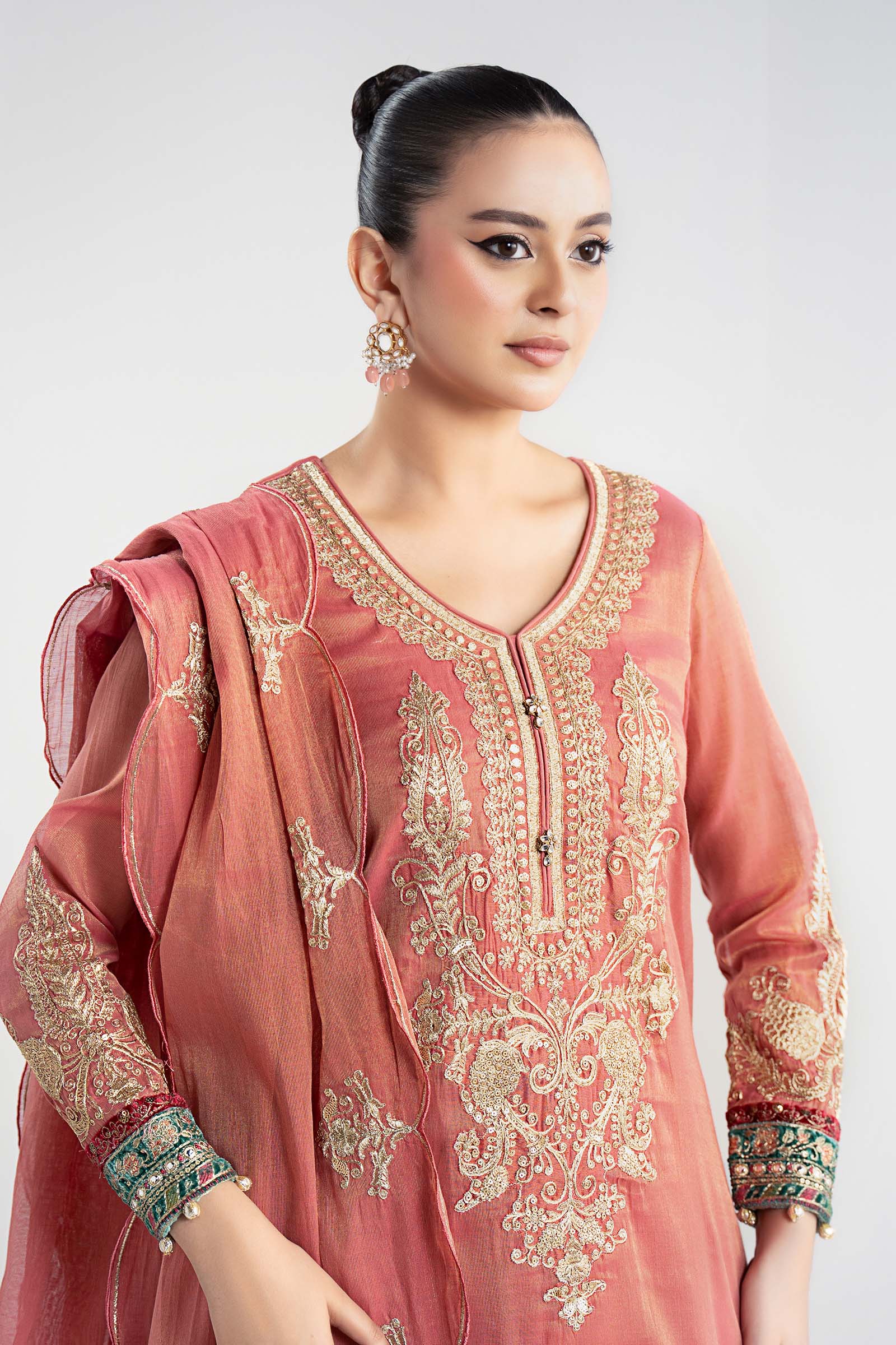 3 Piece Embroidered Masoori Suit - Image 4