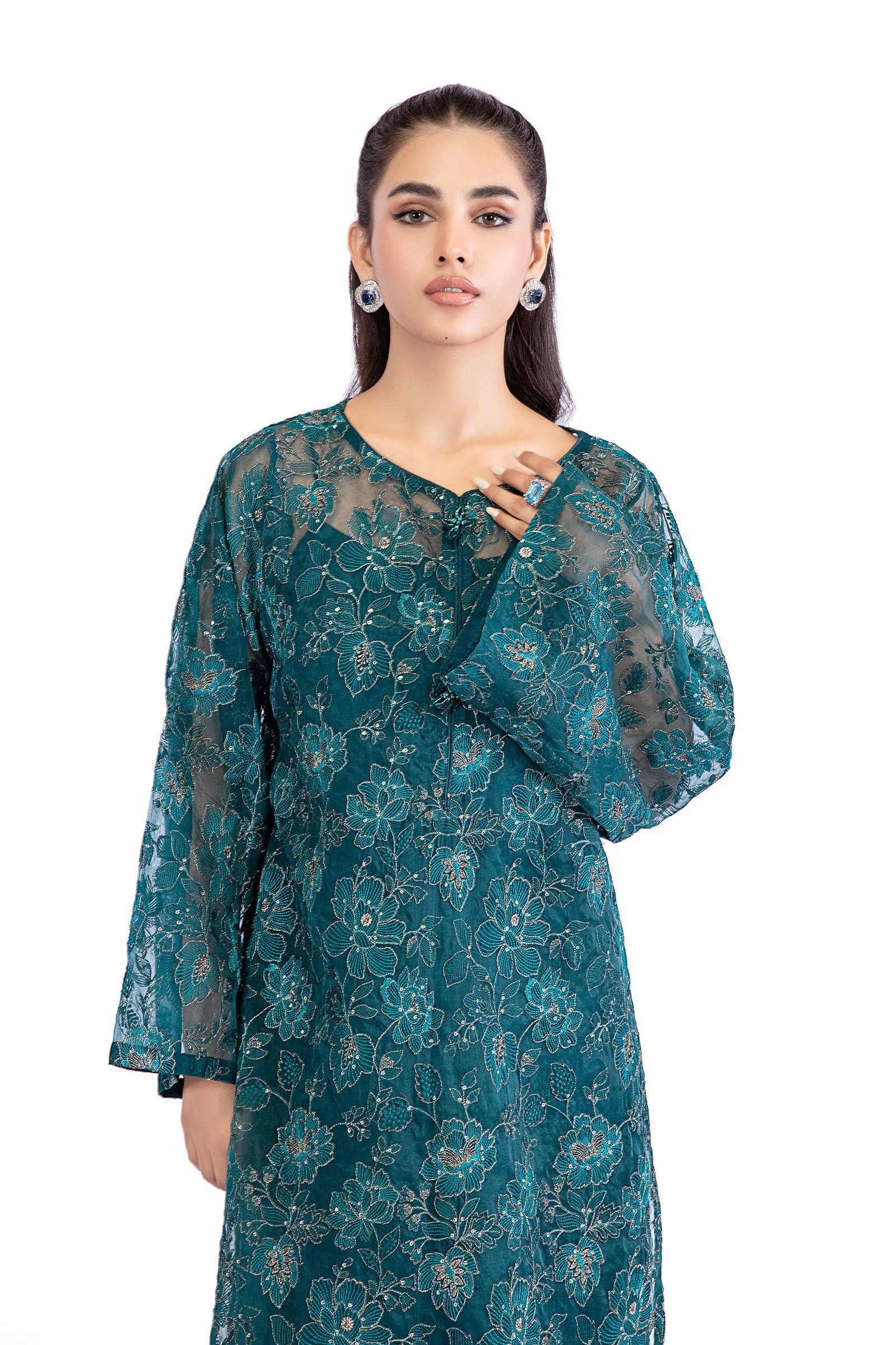 M.Luxe Fabrics Teal LF-515 - Image 2