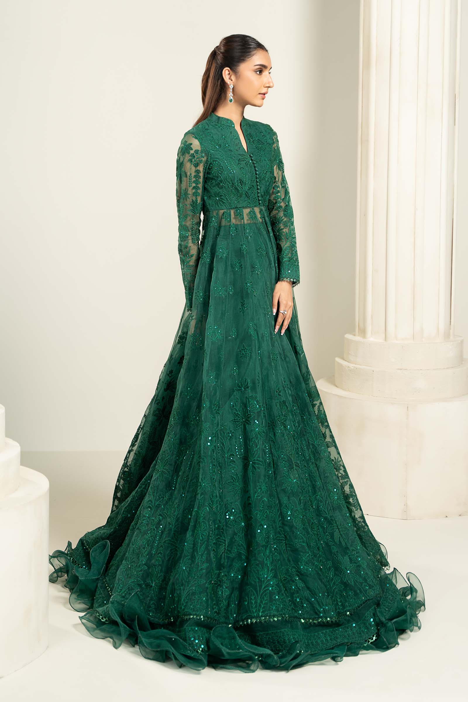 Embroidered Organza Fabric (1Pc) | LF-709 - Image 4