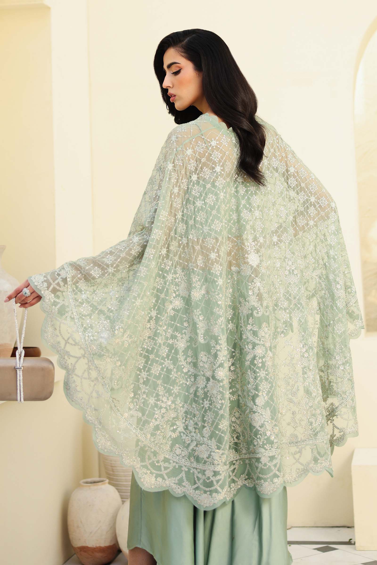 Embroidered Chiffon Fabric (1Pc) | LF-820 - Image 7