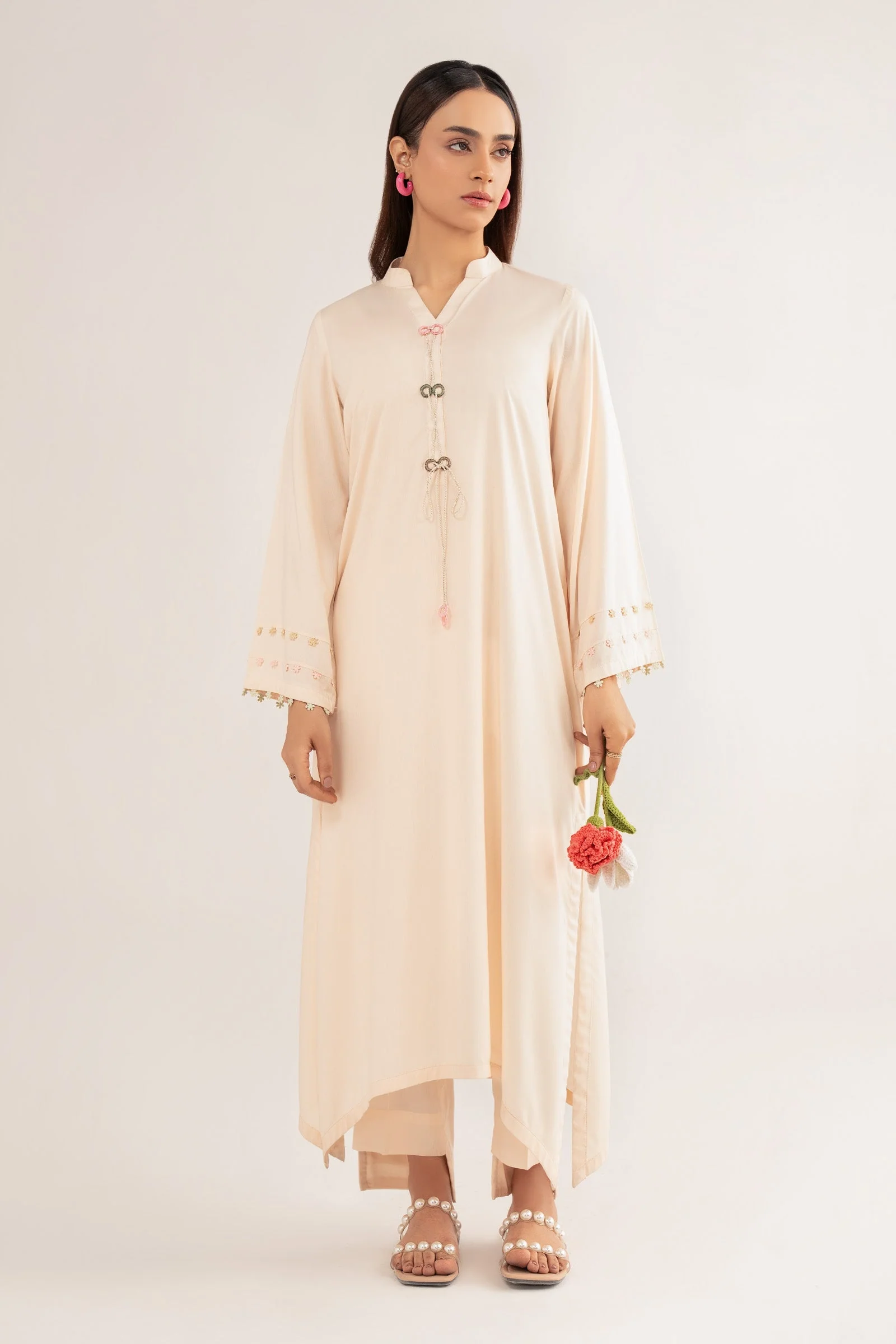 2 Pc Dyed Arabic Lawn Suit