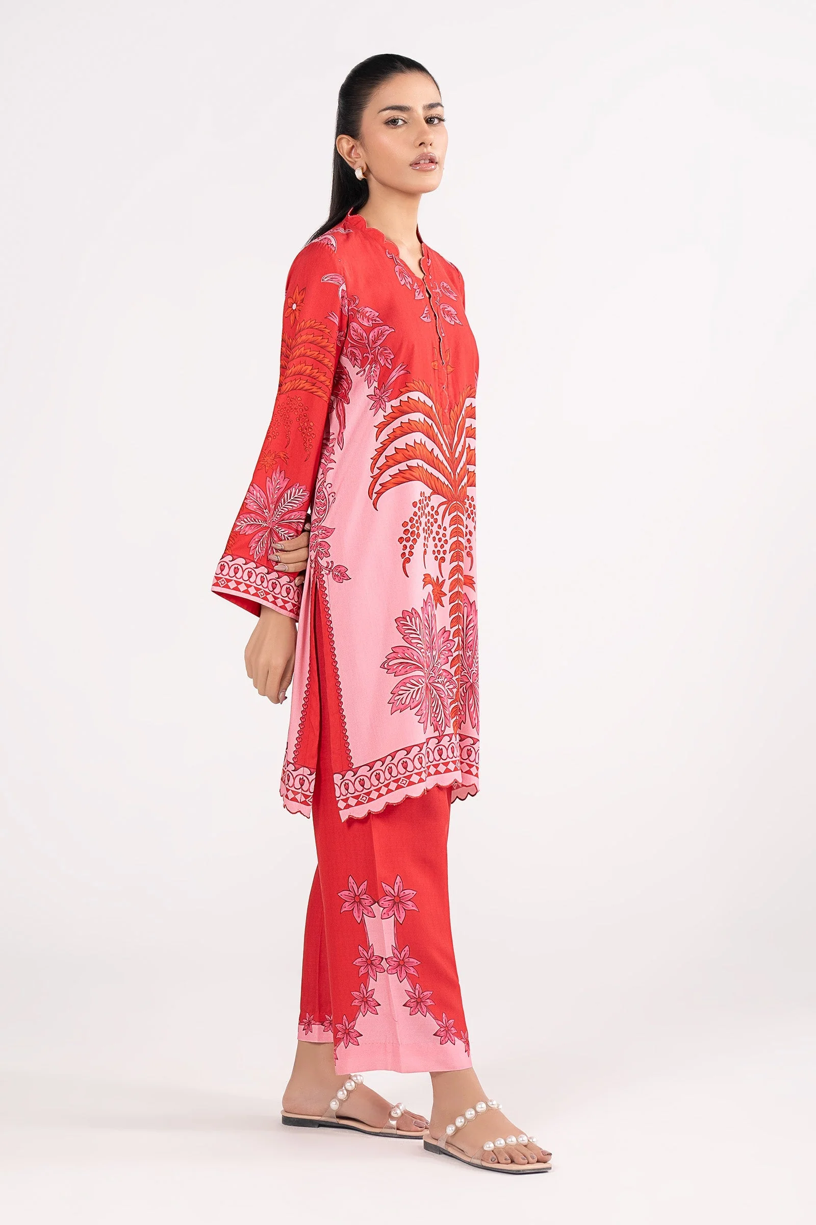 2 Pc Printed Arabic Lawn Suit - Image 7