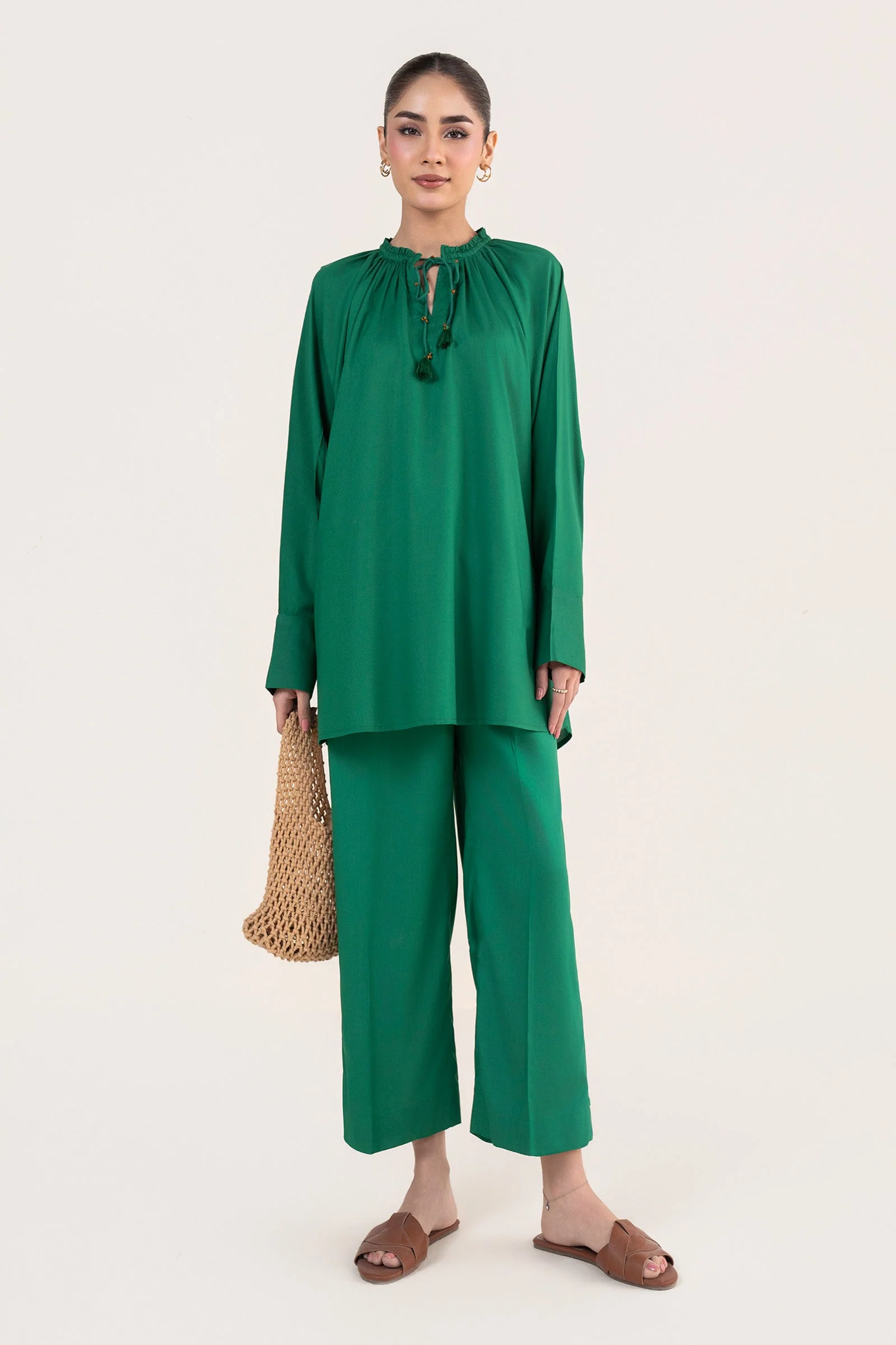 2 Pc Dyed Arabic Lawn Suit - Image 7