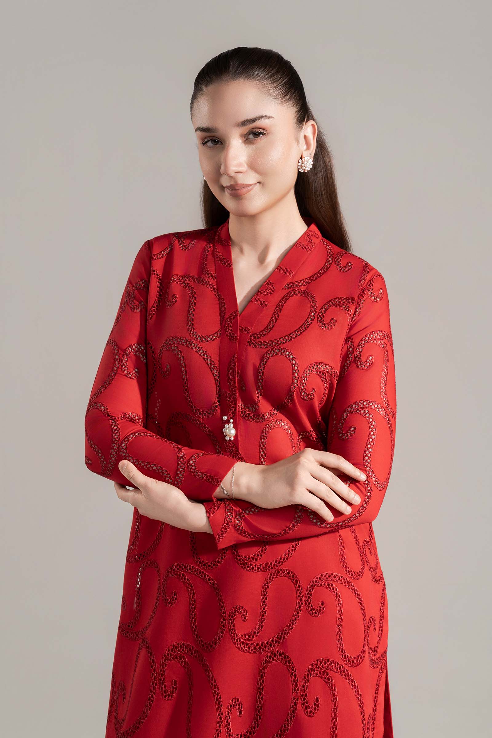 2 Pc Embroidered Lawn Suit - Image 2