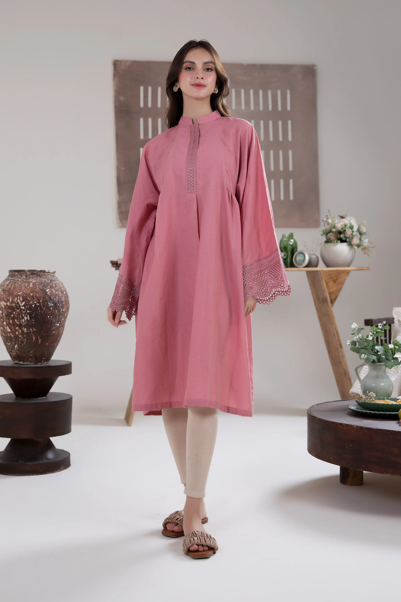 Embroidered Lawn Tunic