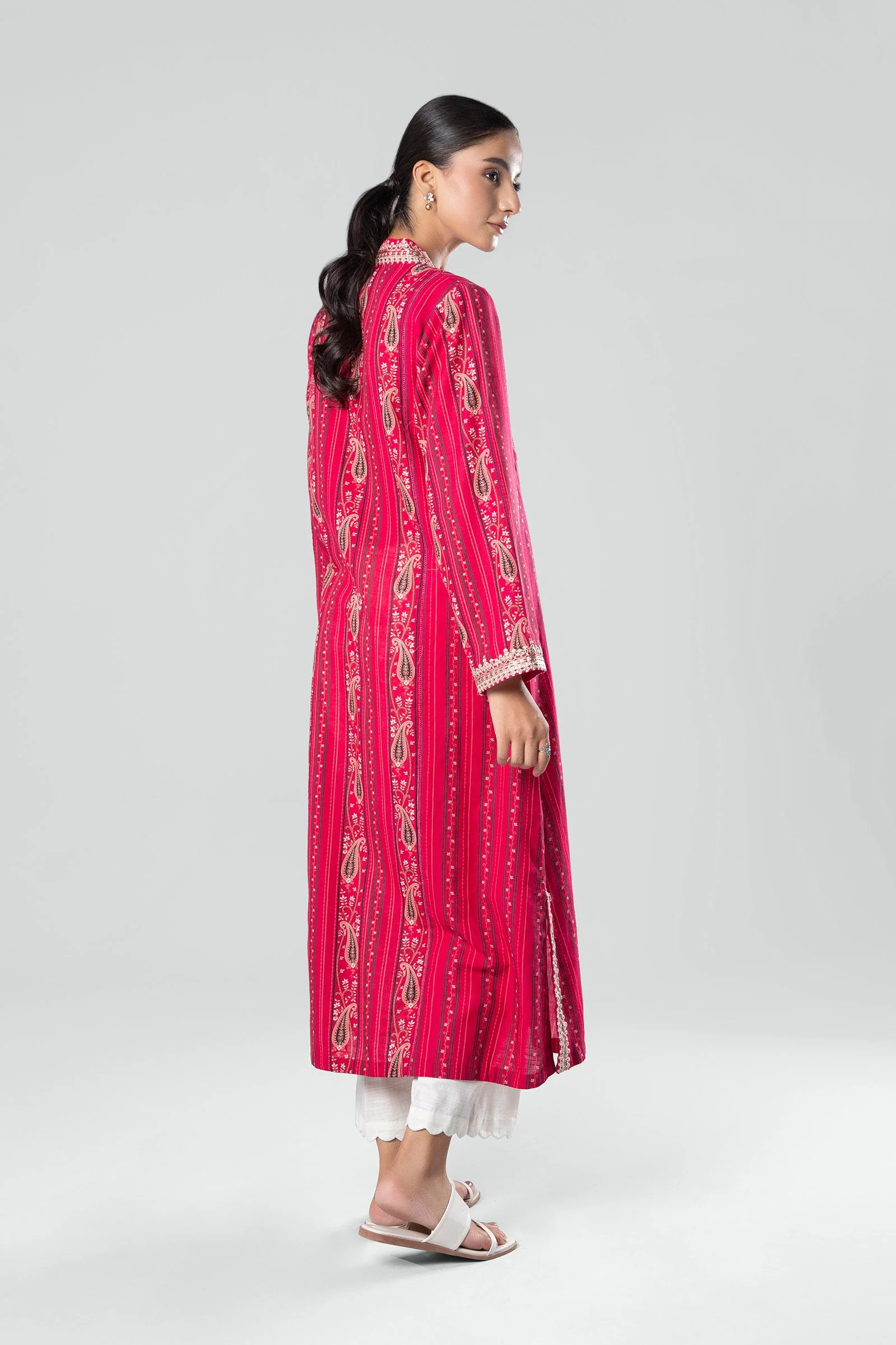 Printed Khaddar Shirt - Image 8