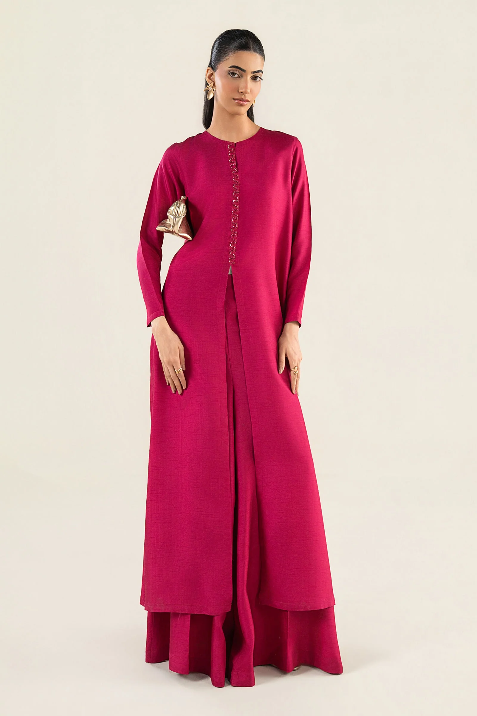 2 Pc Dyed Raw Silk Suit