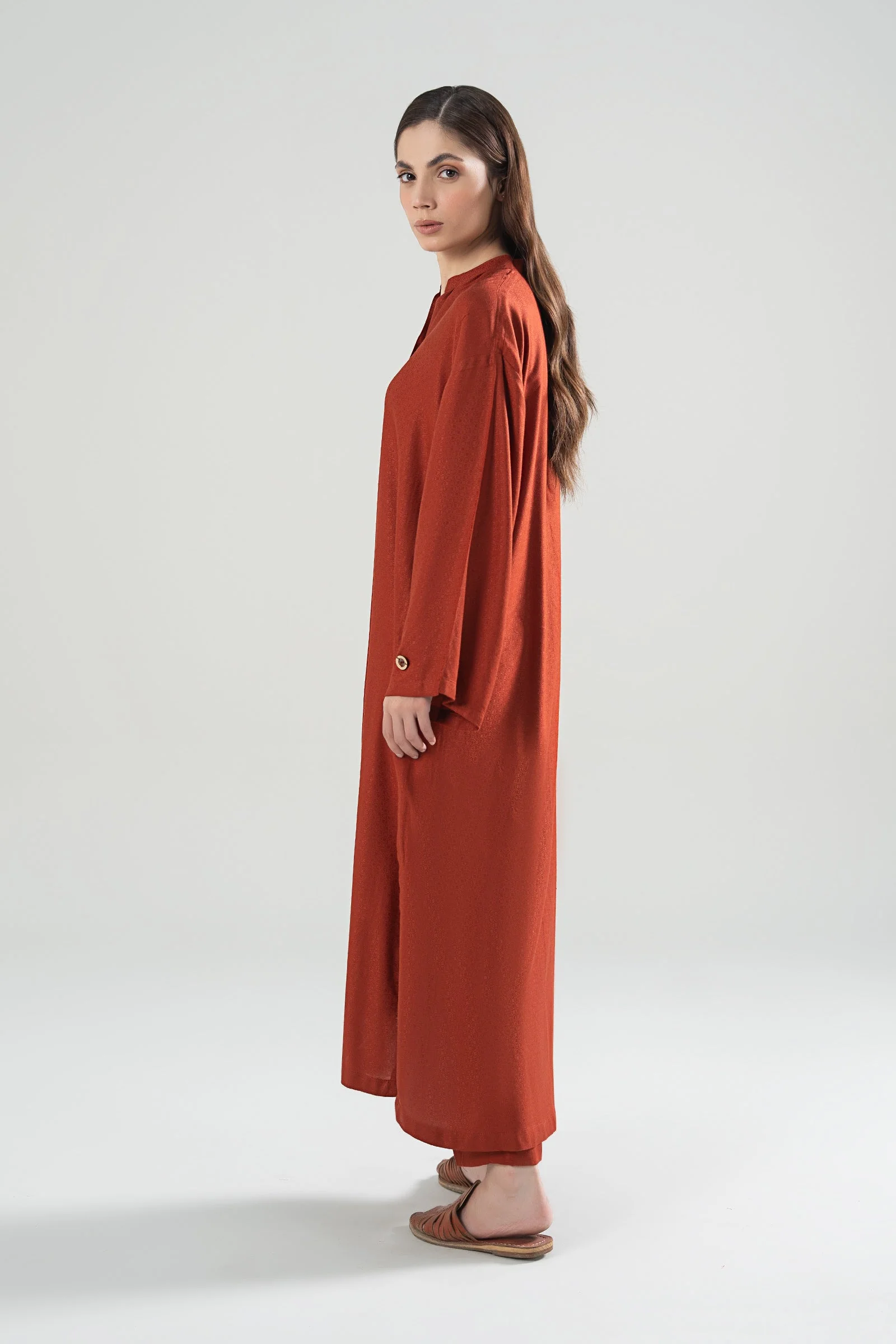 2 Pc Dyed Linen Suit - Image 4