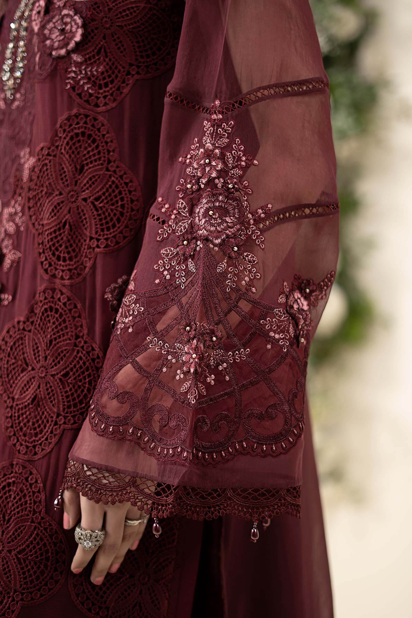 3 Piece Embroidered Chiffon Suit - Image 6