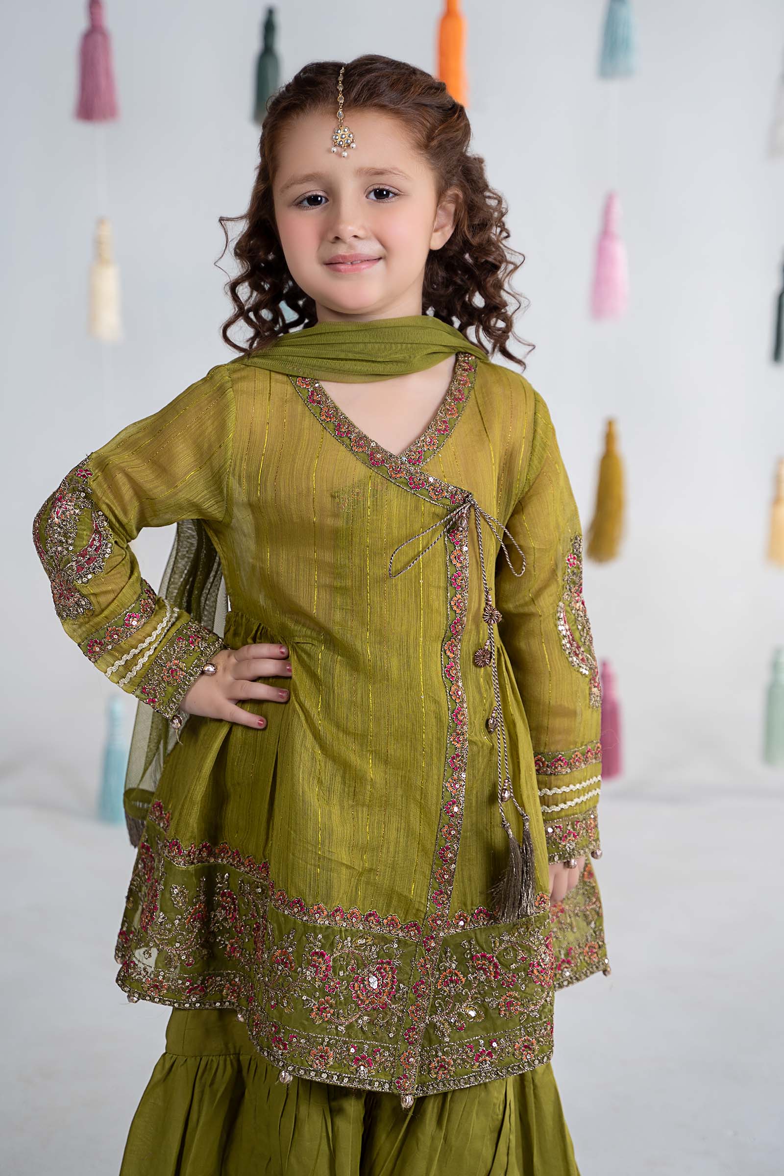 3 Piece Dyed Doria Paper Cotton Suit - Image 2