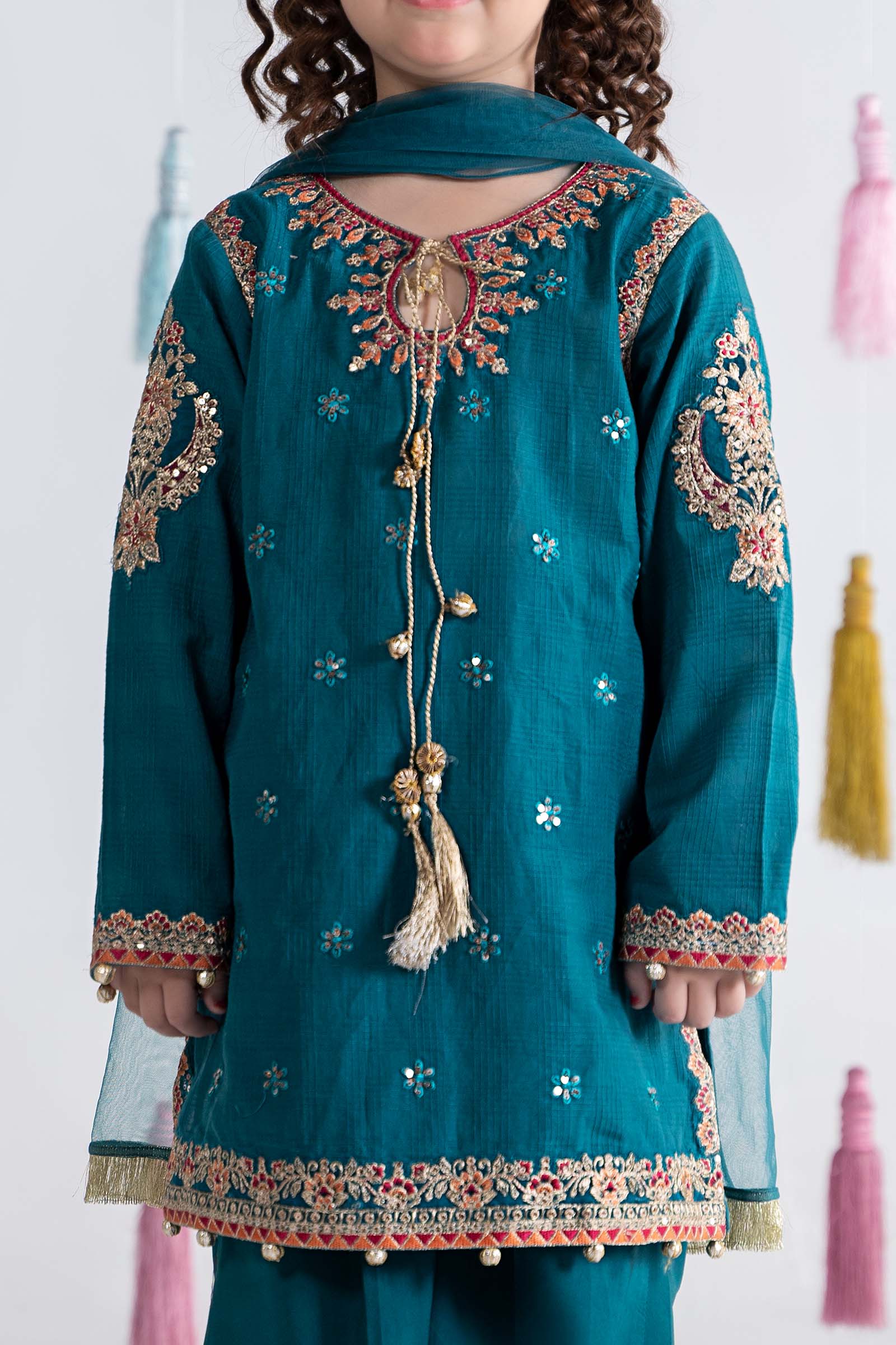 3 Piece Embroidered Doria Cotton Suit - Image 4