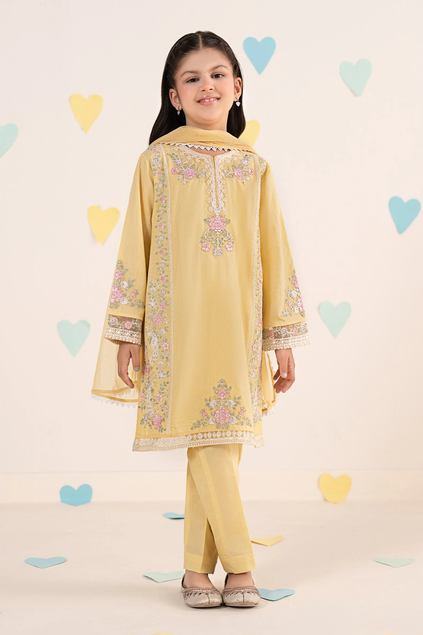 3 Piece Embroidered Dobby Lawn Suit