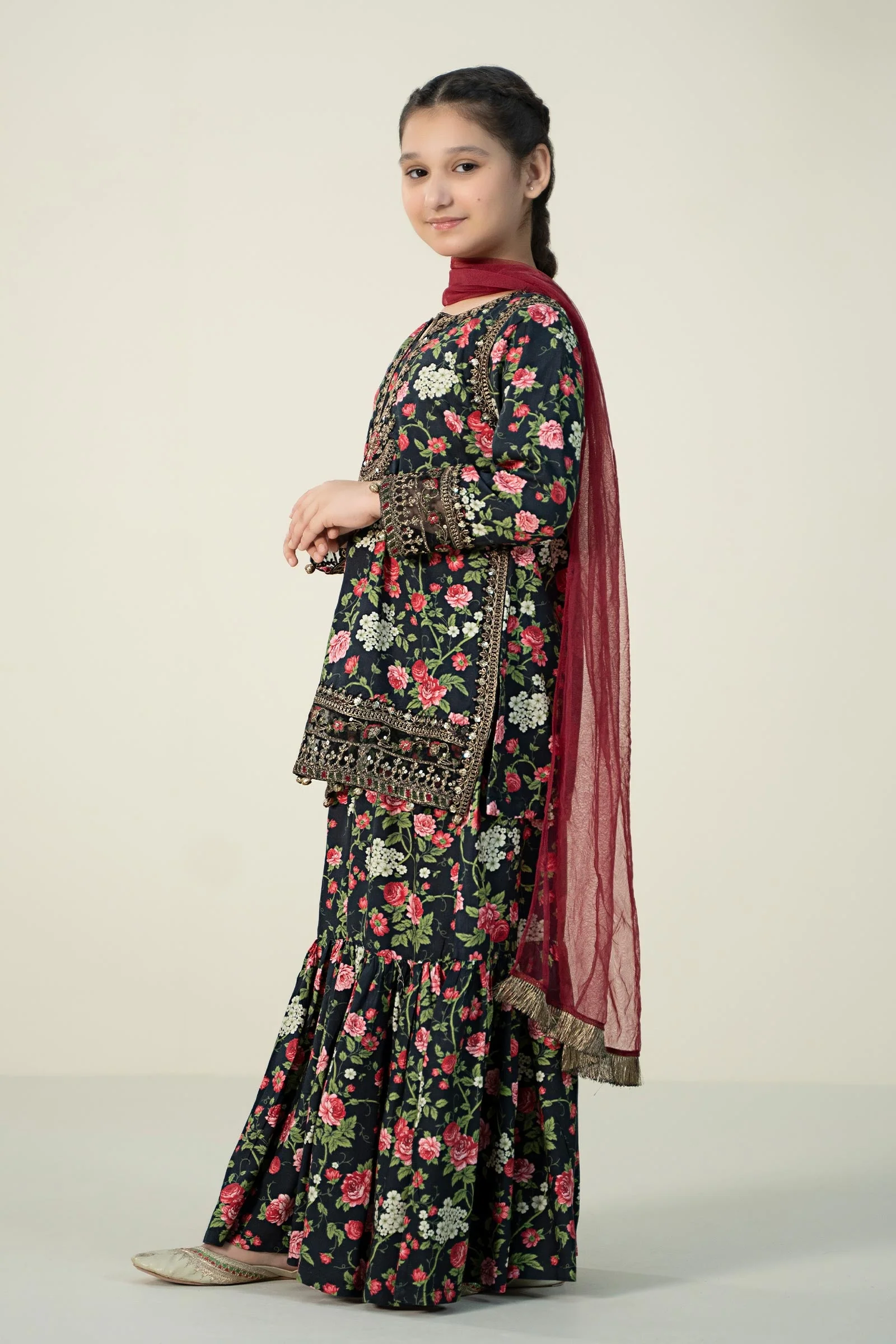 3 Piece Printed Linen Suit - Image 4
