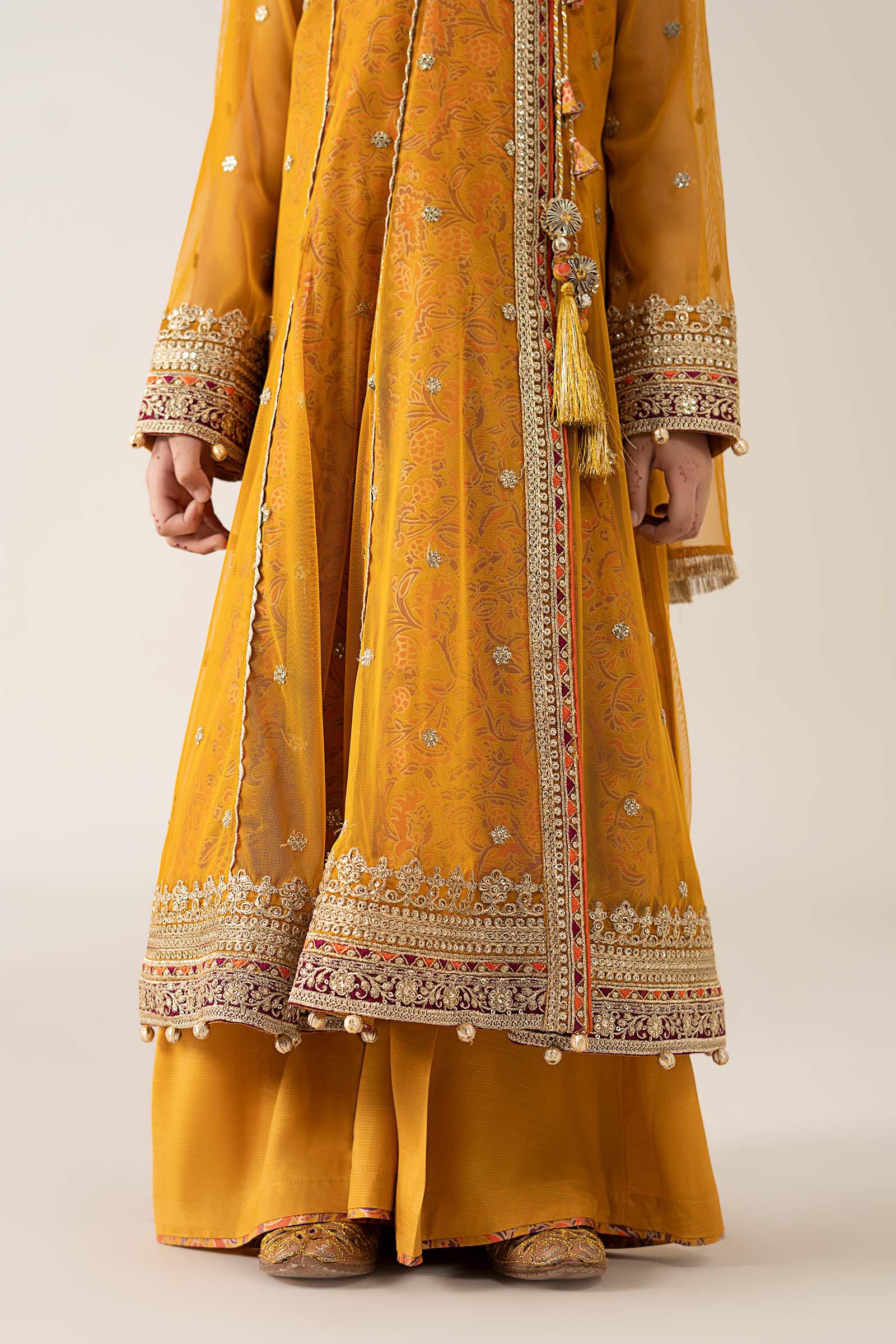 3 Piece Embroidered Poly Net Suit - Image 4