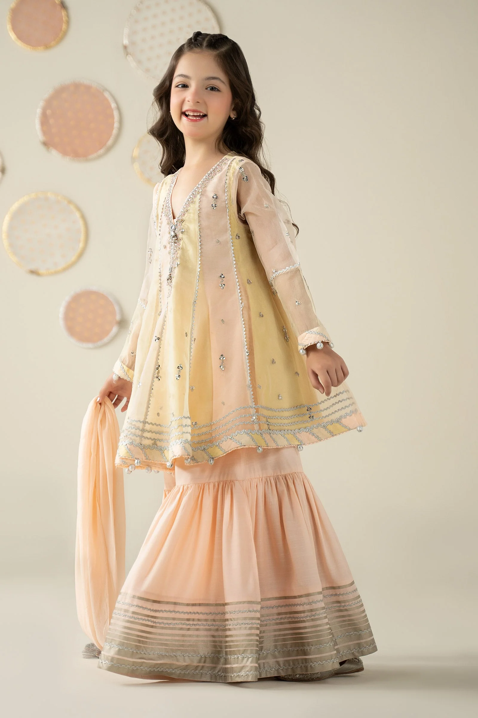 3 Piece Embroidered Organza Suit - Image 9
