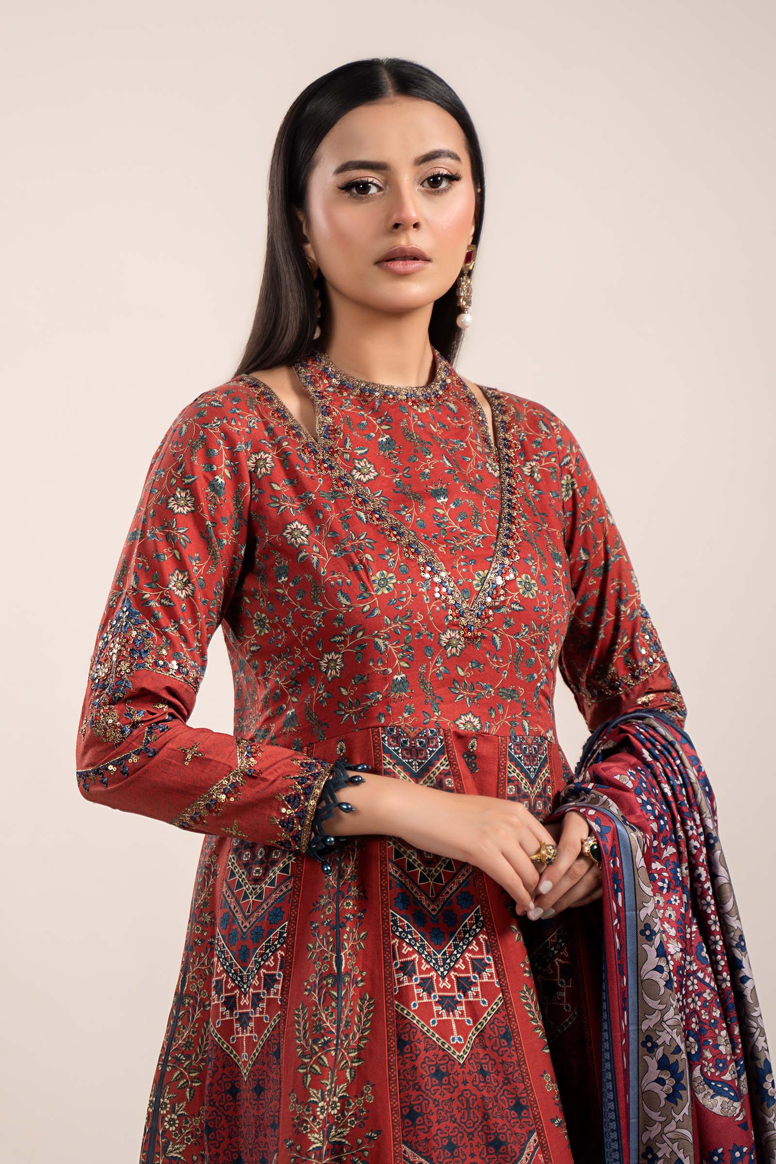 3 Piece Printed Cambric Suit | MPS-2302-B - Image 2