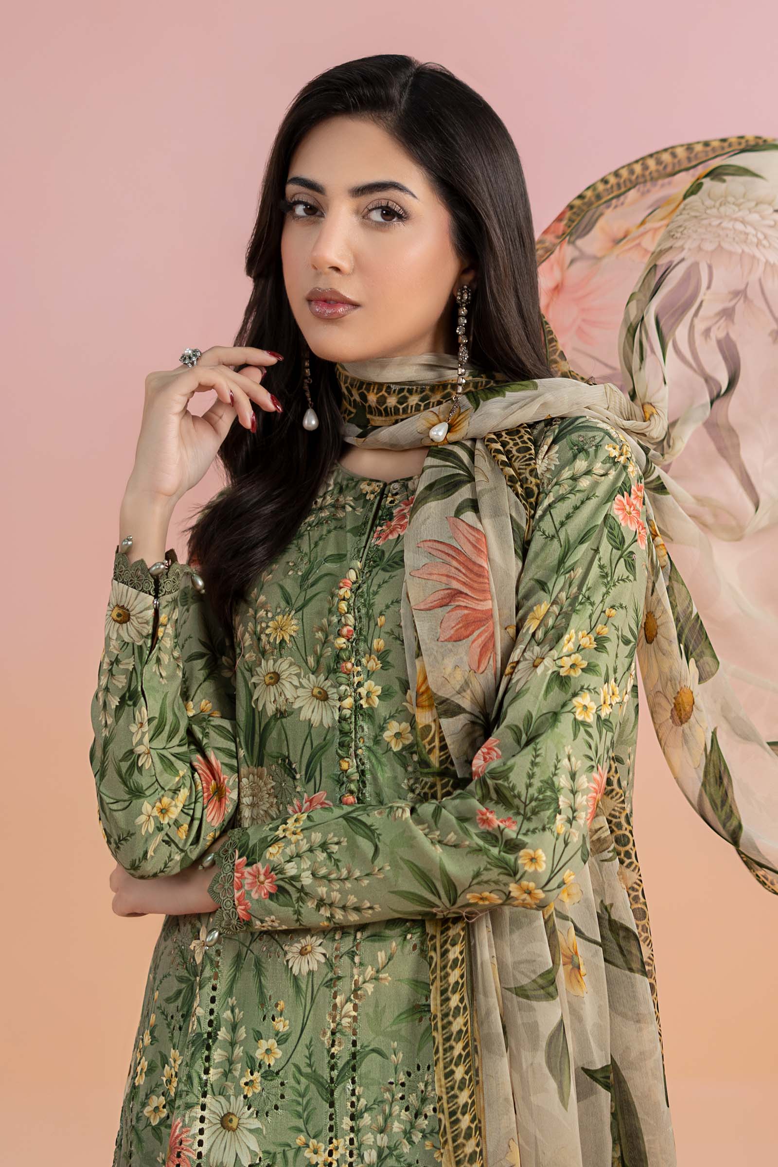 3 Piece Printed Lawn Suit | MPS-2508-B - Image 2
