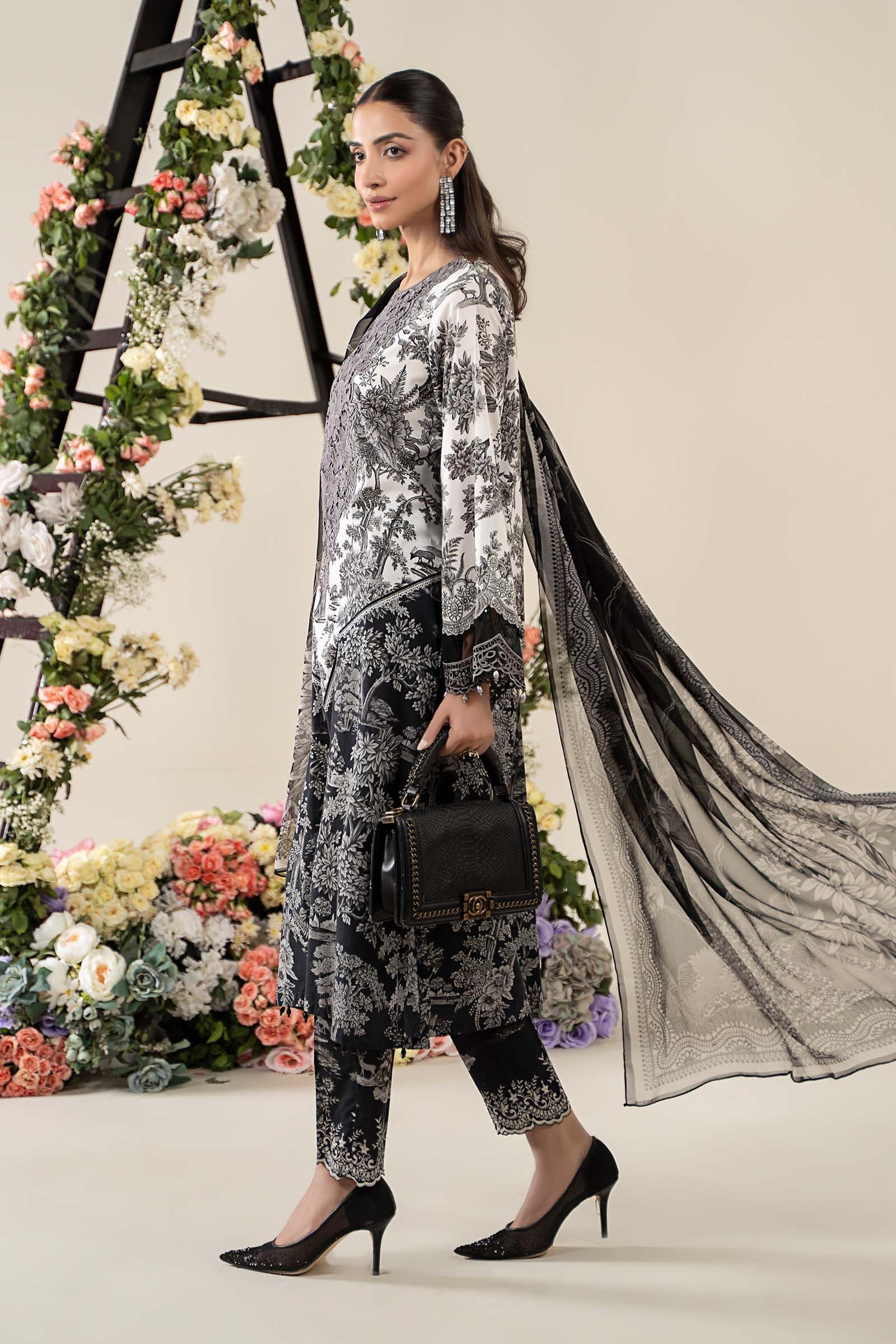 3 Piece Embroidered Lawn Suit | MPS-2608-B - Image 6