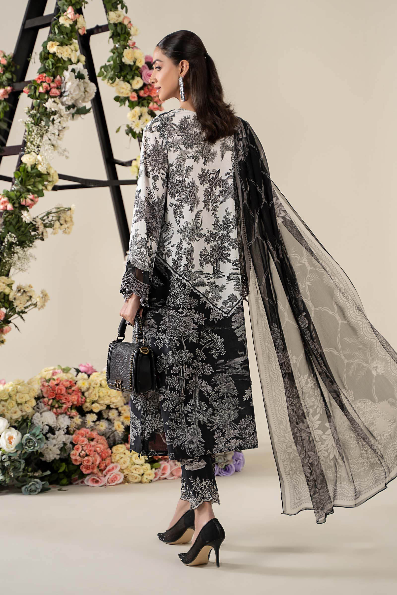 3 Piece Embroidered Lawn Suit | MPS-2608-B - Image 7