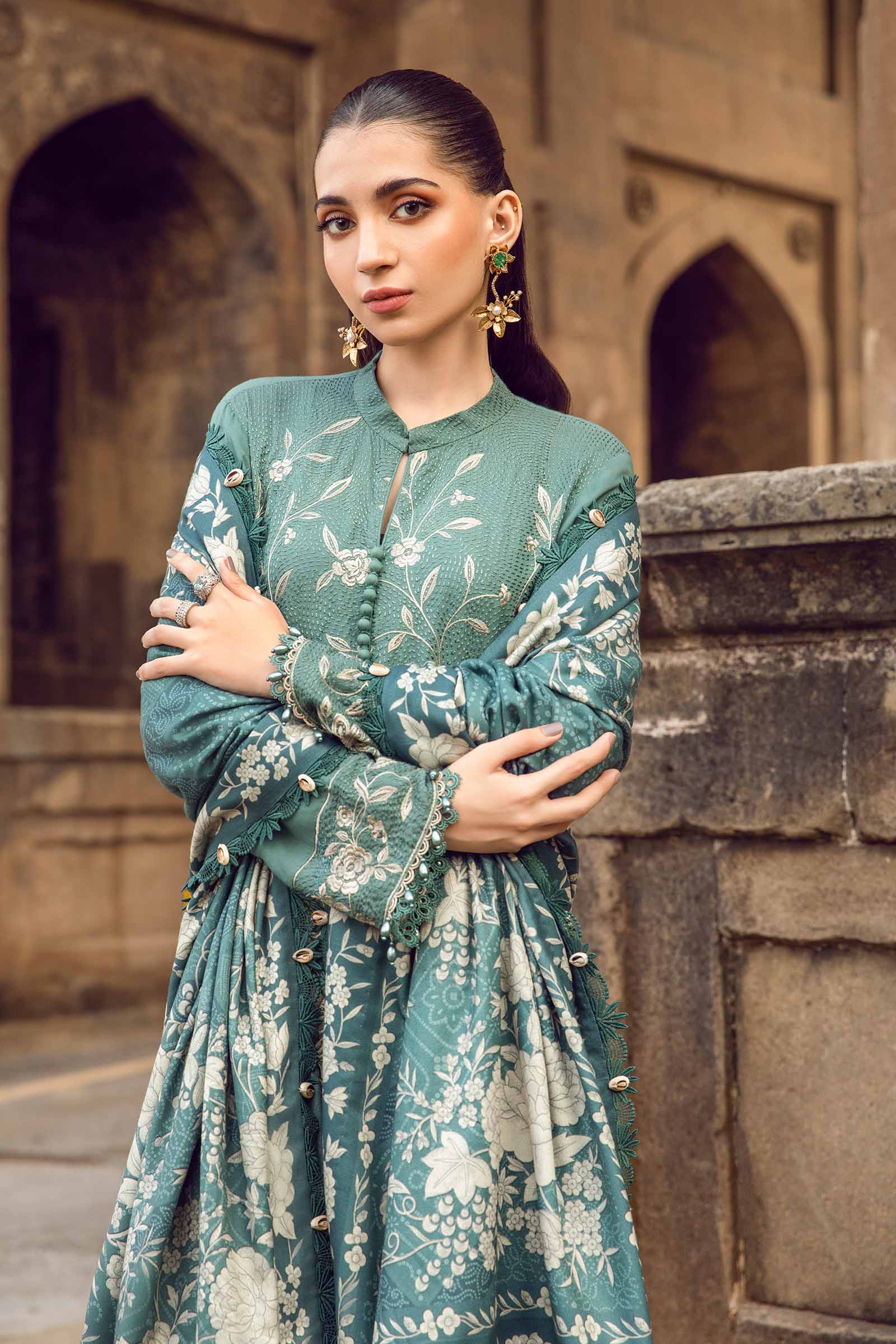 3 Piece Unstitched Printed Linen Suit | MPT-2408-A - Image 3