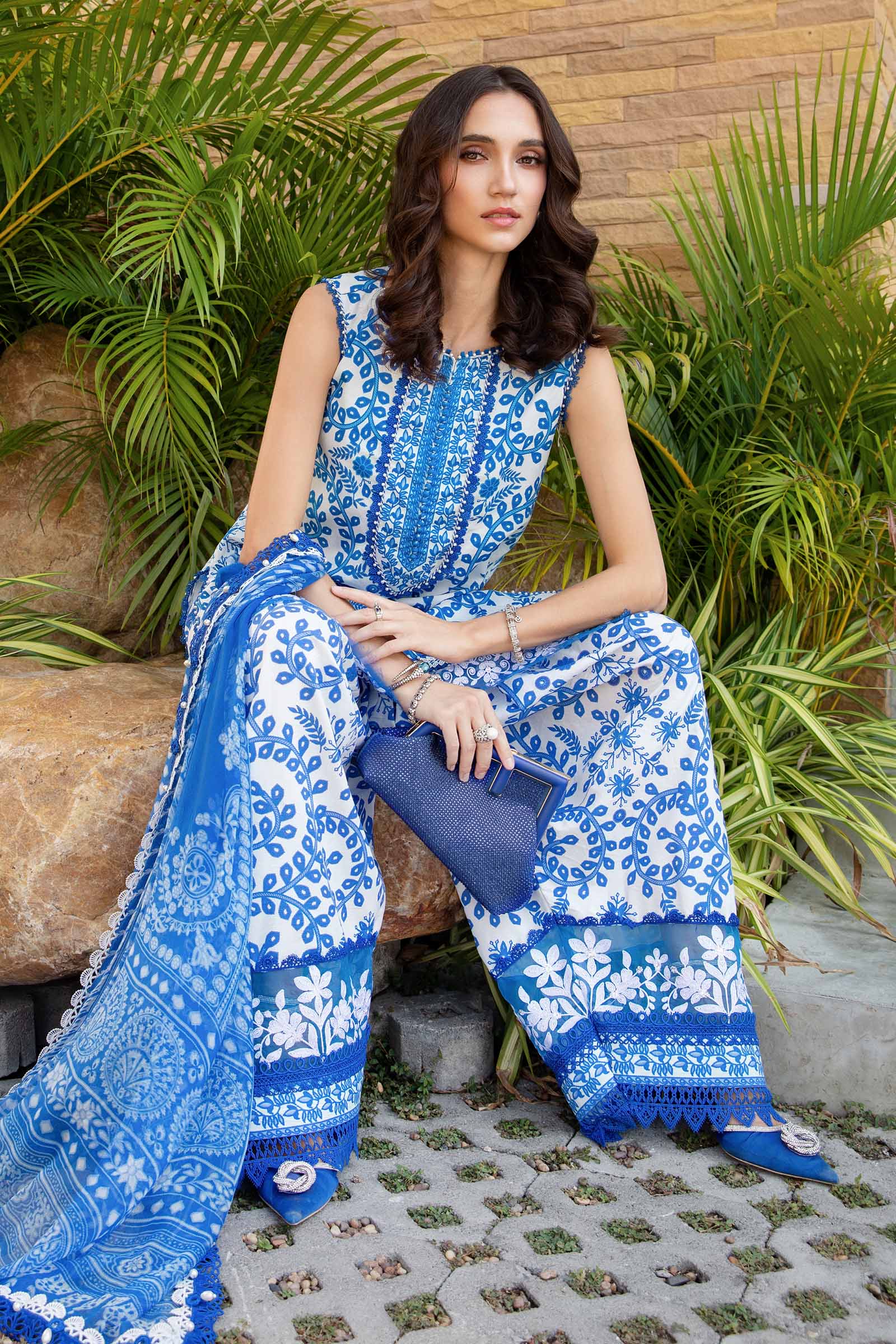3 Piece Unstitched Printed Lawn Suit | MPT-2504-B - Image 3