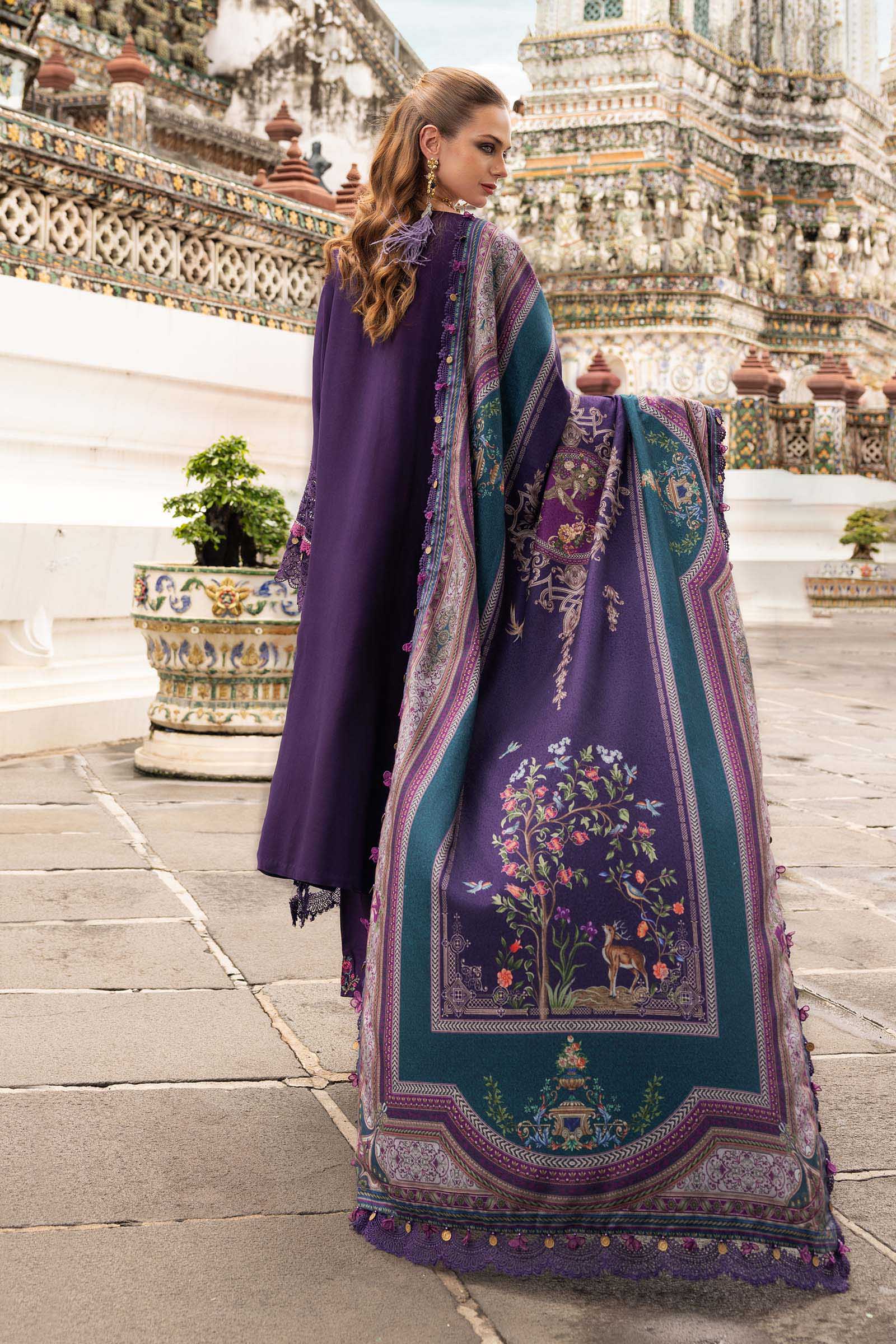 3 Piece Unstitched Embroidered Twill Linen Suit - Image 5