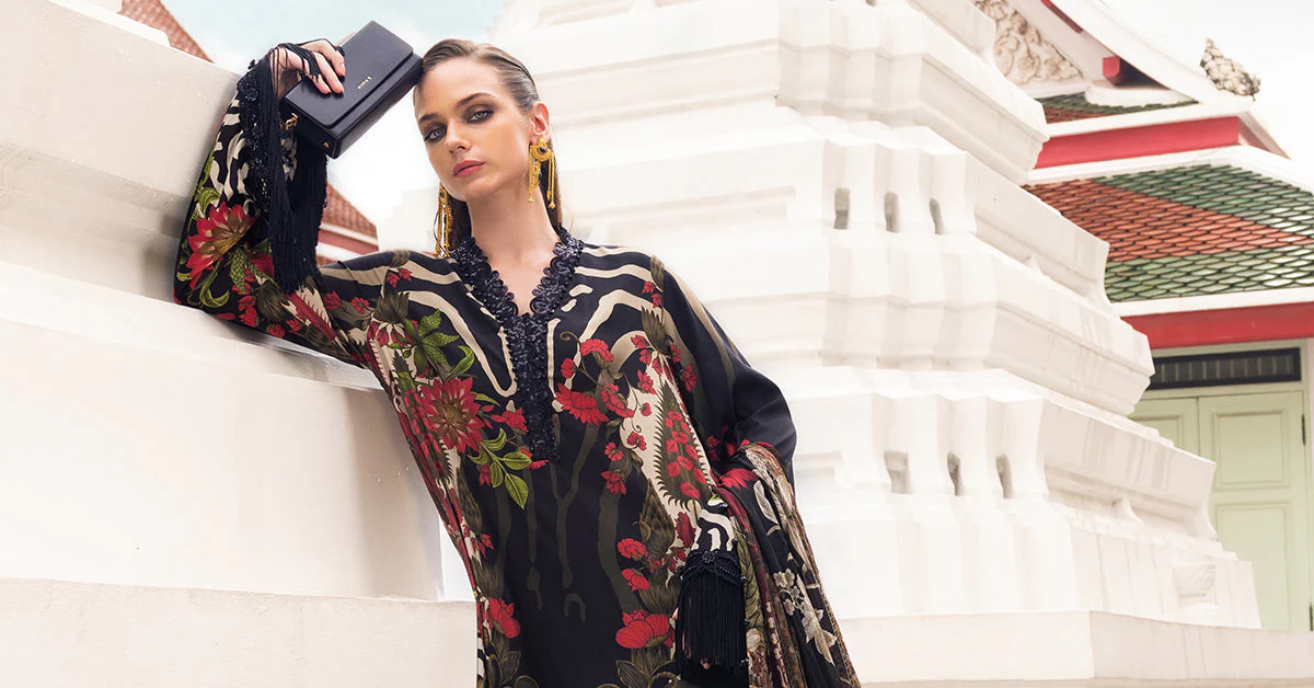 3 Piece Unstitched Embroidered Linen Suit - Image 6