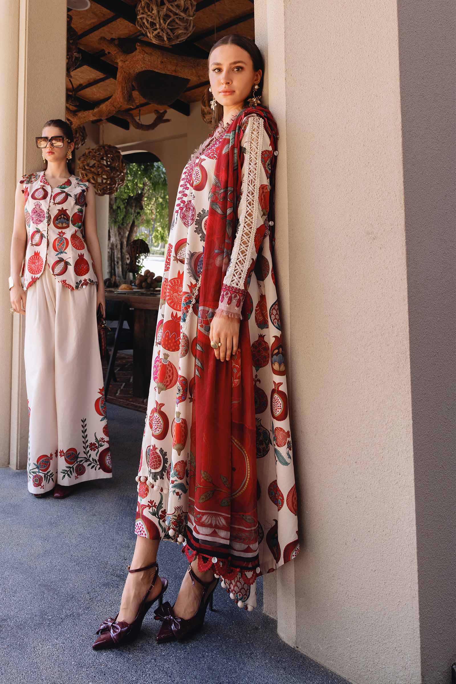 3 Piece Unstitched Embroidered Lawn Suit - Image 5