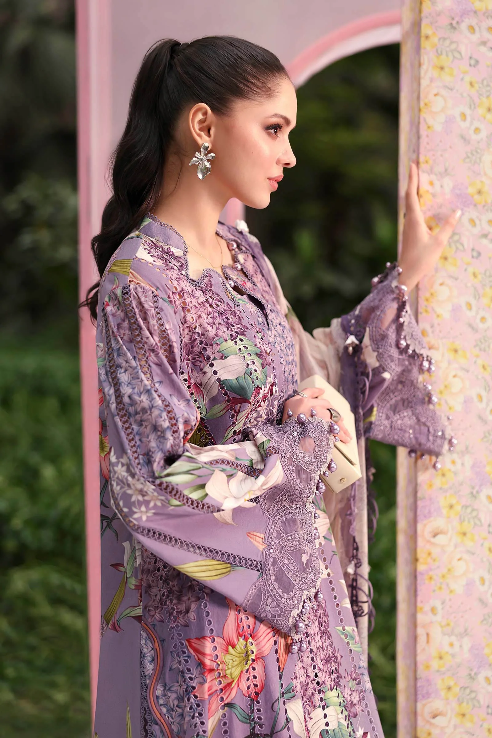 3 Piece Unstitched Embroidered Lawn Suit - Image 6
