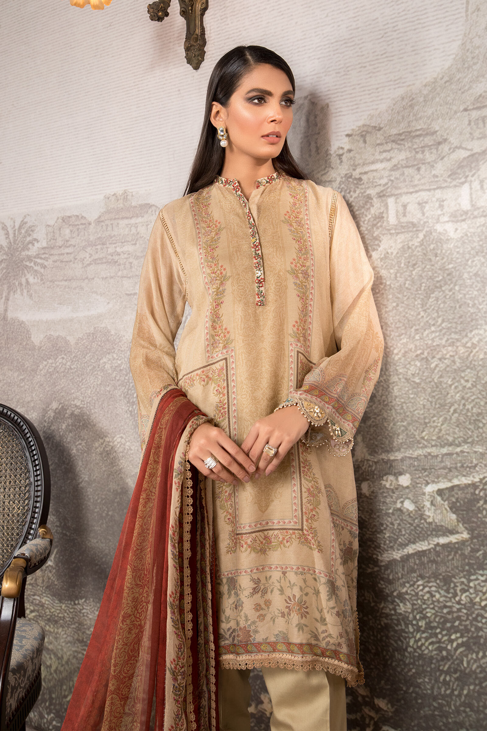 Unstitched Silk Net -  SN-103 - Image 2