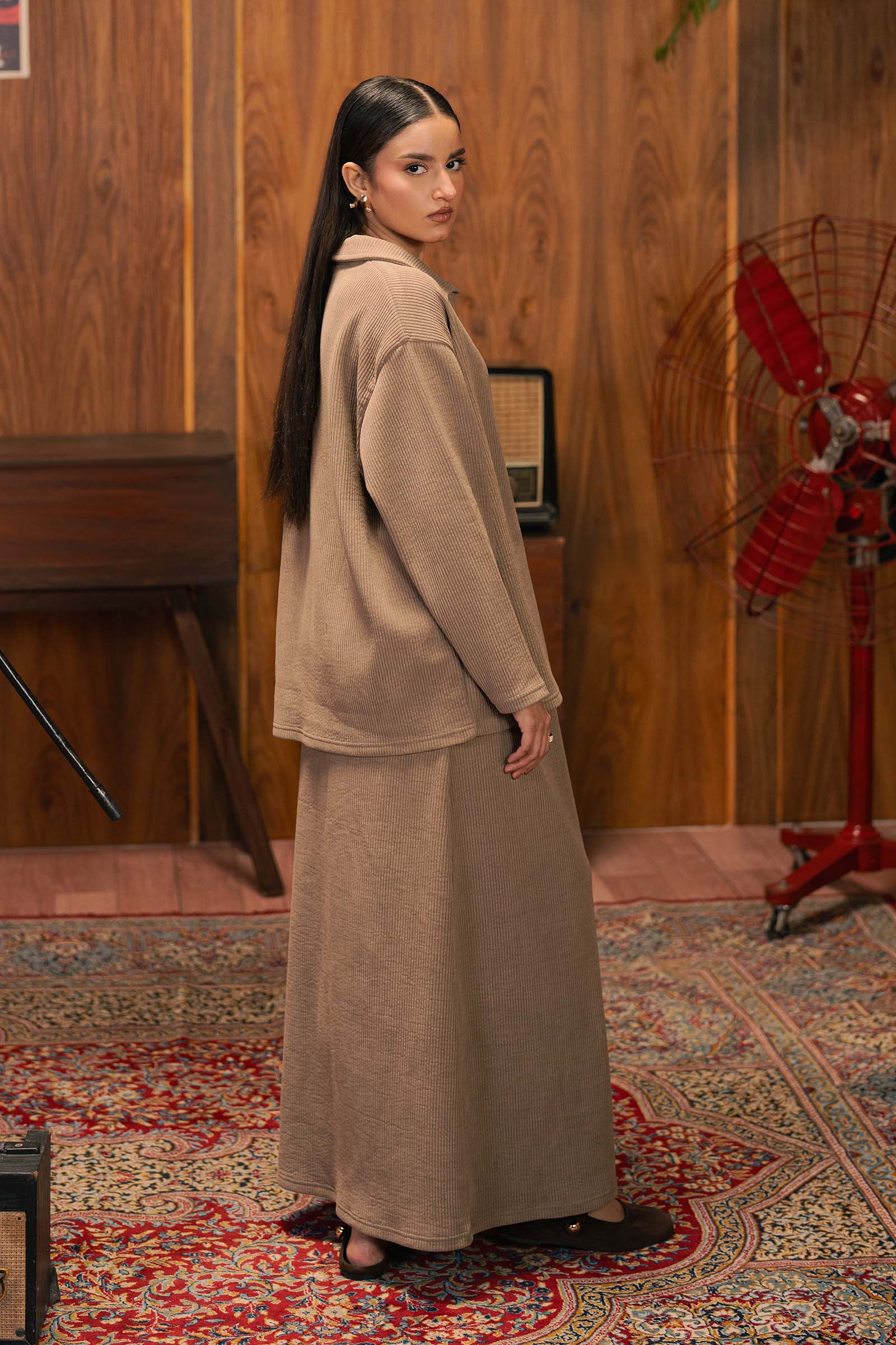 Ribbed Maxi Skirt Set - Image 5