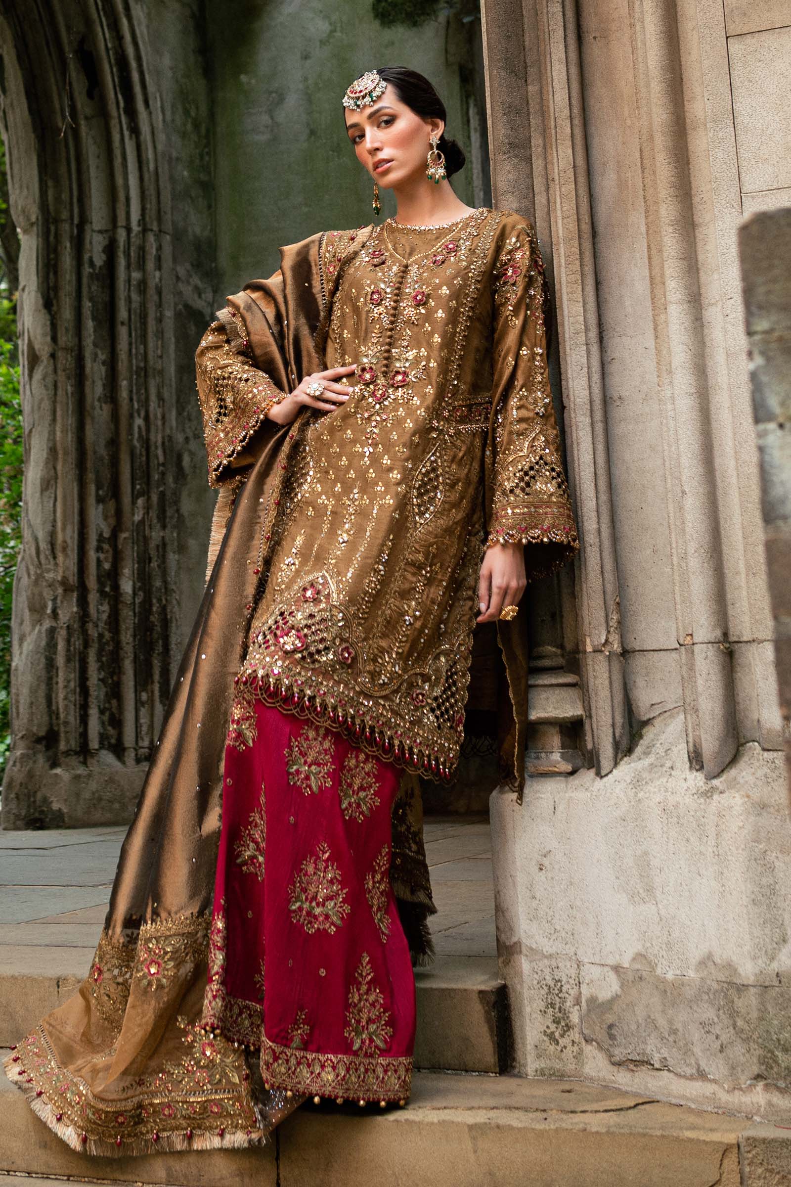 3 Piece Unstitched Embroidered Raw Silk Suit - Image 6
